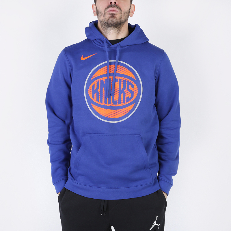 мужская синяя толстовка Nike NBA New York Knicks Hoodie AV0352-495 - цена, описание, фото 1